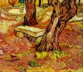 El banco de piedra en el jardín del hospital Saint Paul Vincent van Gogh